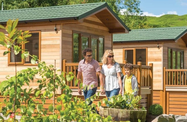 Modern and contemporary 14ft-wide lodge style holiday home.