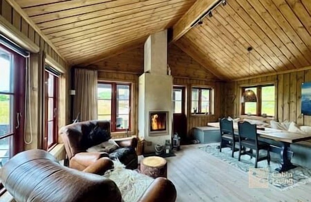 Modern cabin sauna, BBQ & beautiful view Filefjell