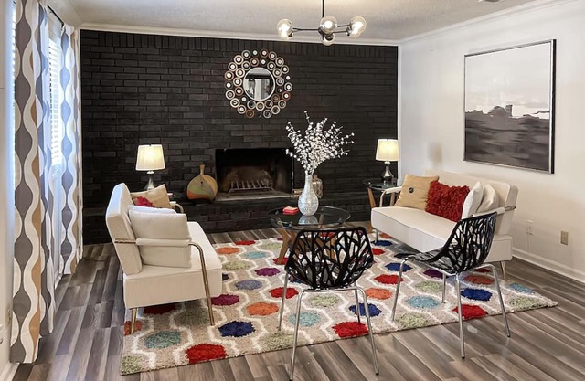 Modern condo with hot tub, pool access, fireplace, Smart TVs, & pets welcome