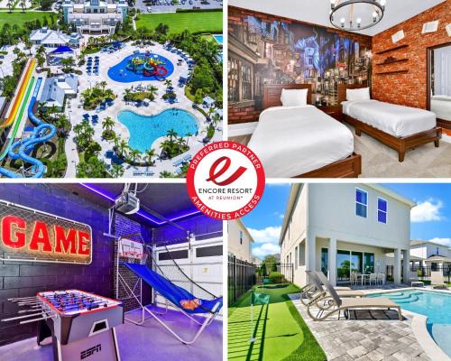 Modern Home Near Disney With Private Pool, Media, Game & Themed Rooms With Waterpark & Resort Access At Encore Resorts Reunion - 384Sf
