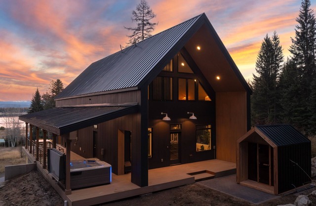 Modern Luxe Cabin w/ Sauna, Hot Tub, and Lake Views