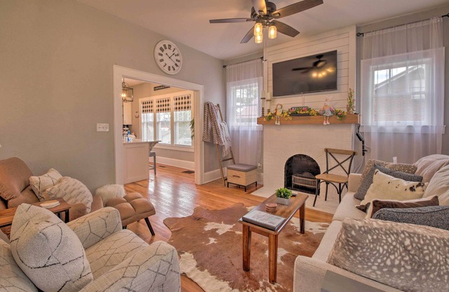 Modern, Sun-Lit Retreat w/ Fire Pit & Yard!