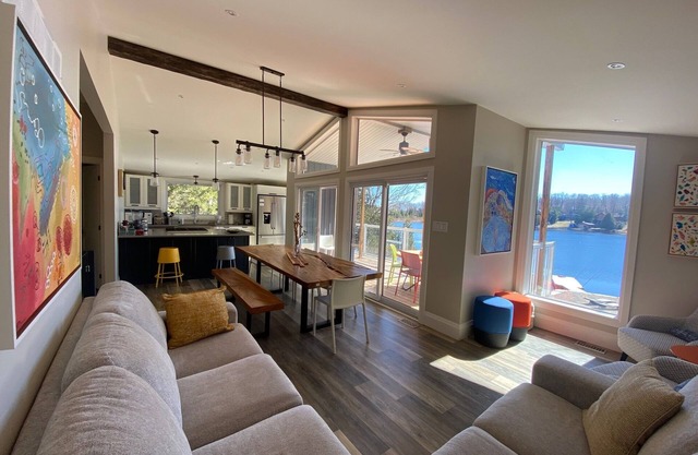 Modern upscale cottage overlooking Balsam Lake.