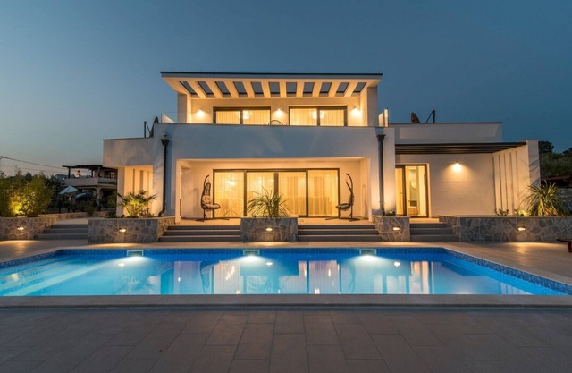 Modern Villa Viktorija***** with a sea view and a pool on Krk