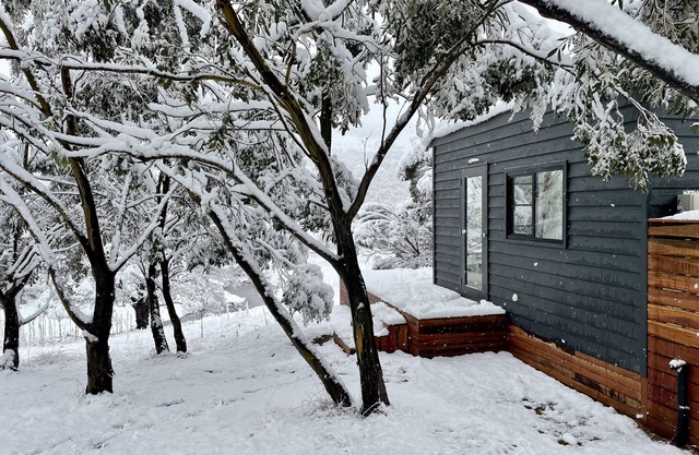 Moonbah Escapes "Wallaby" - Secluded Riverside tiny house in the Snowy Mountains