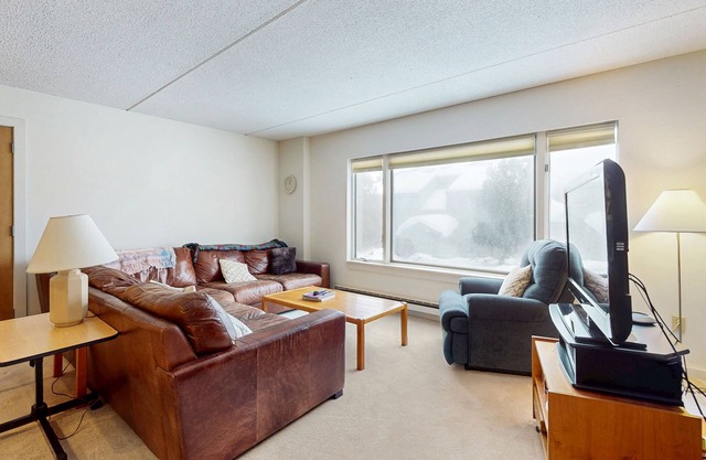 Mountain condo w/views, hot tub, pool, sauna, gym, shuttle, w/d, wifi