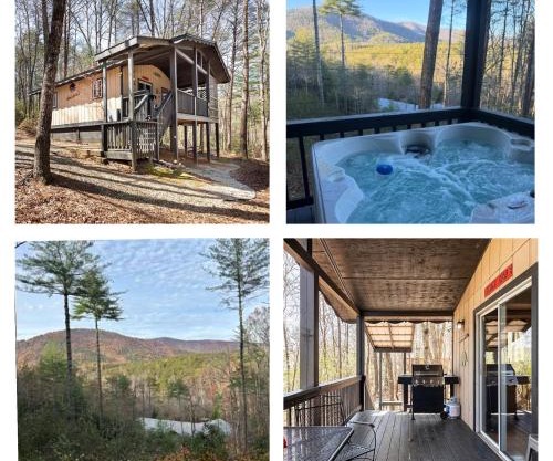 Mountain-top Cabin Get-away with Hot tub and a View
