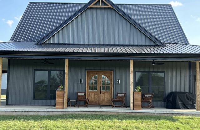 New 2-bedroom farmhouse on 23 acres of pasture, part of a working horse farm.