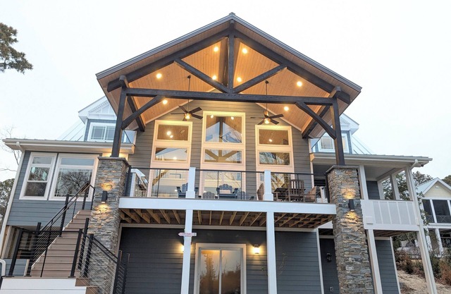 New 2025 Luxury Waterfront Retreat w/Private Beach, Views & Mesmerizing Sunsets!