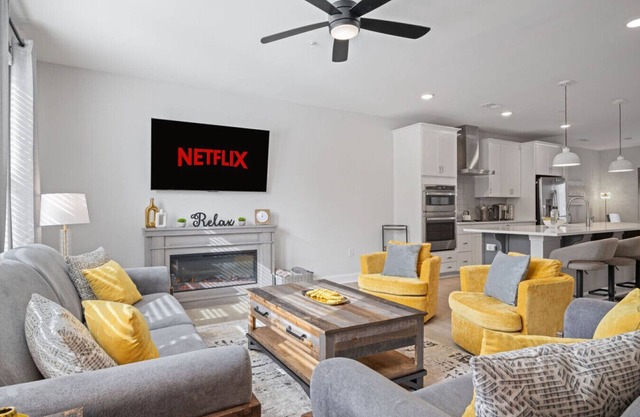 New Luxury Condo w/ Rooftop Terrace, EV Charger, Walk to Downtown Wake Forest!