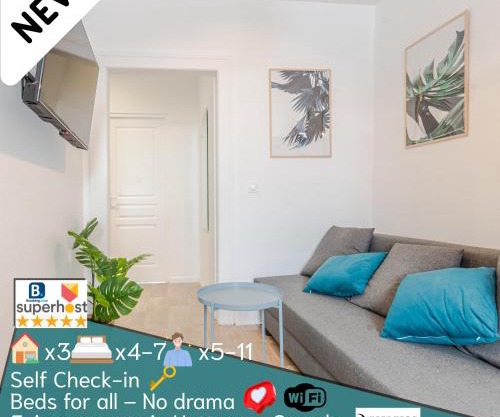NEW NOVÝ NOU NOVO - 3 APPTS - 3 à 7 lits - Parfait 6 à 10 pers - max 29 pers - 1 immeuble - Convivialité, Rentabilité - ENGLISH - 3 APTS - 3 to 7 beds - Ideal for 6 to 10 guests - Up to 29 - Same building - Cattenom