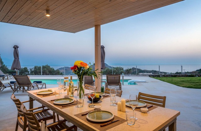 New Villa with spectacular 180° Sea View,Private Pool & BBQ,5 min from the Beach