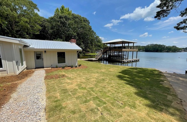 Newly renovated lakefront cabin at Lake Martin! Dock and boat ramp onsite!!