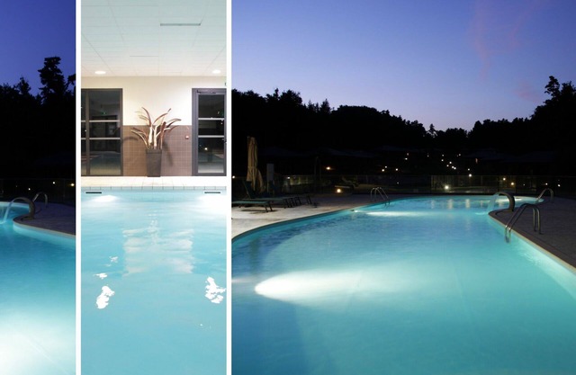 Agréable appartement dans une maison de vacances avec piscine, WIFI, TV, animaux admis et parking