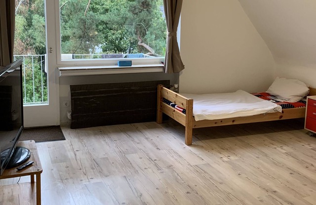 Beau studio (grenier) avec balcon, emplacement central