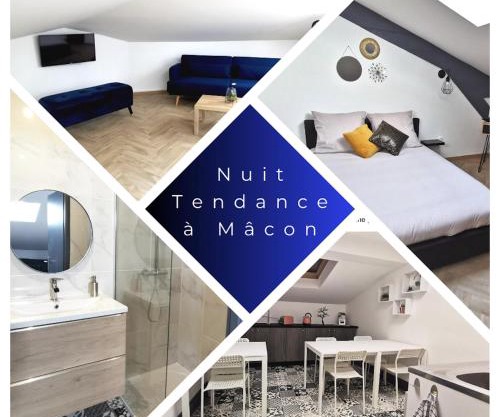 Nuit Tendance Mâcon - Chambre cosy centre ville H