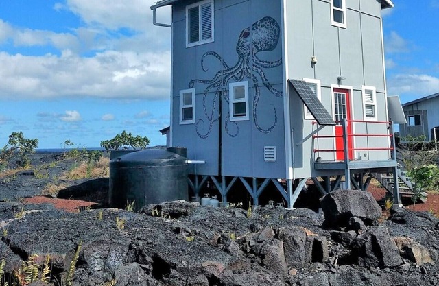 Vue sur l'océan et la lave à partir de 400 m² hors maison grillagée - Levers et couchers de soleil magnifiques