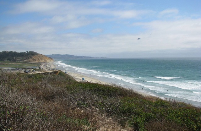Vue sur l'océan à Torrey Pines Plage Del Mar