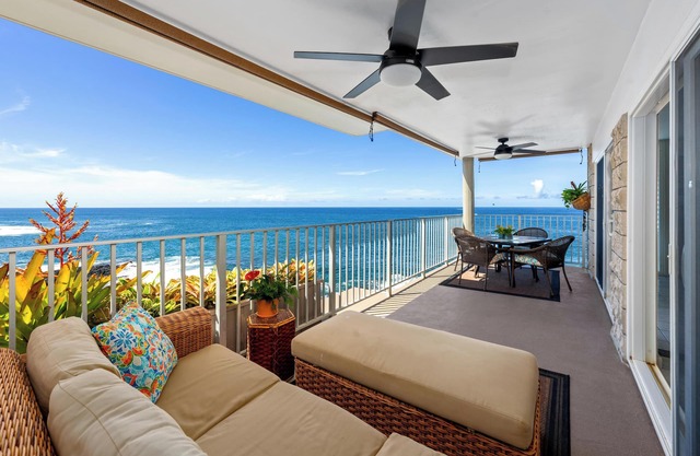Oceanfront 2BD/2BA Condo with Private Lanai