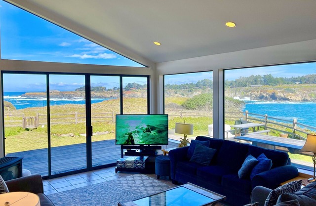 OCEANFRONT. Vues sur la plage et le littoral, grande maison, beaucoup de fenêtres, commodités