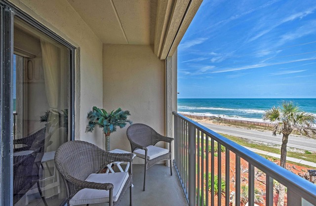 Oceanfront Ormond Beach Getaway w/ Balcony!