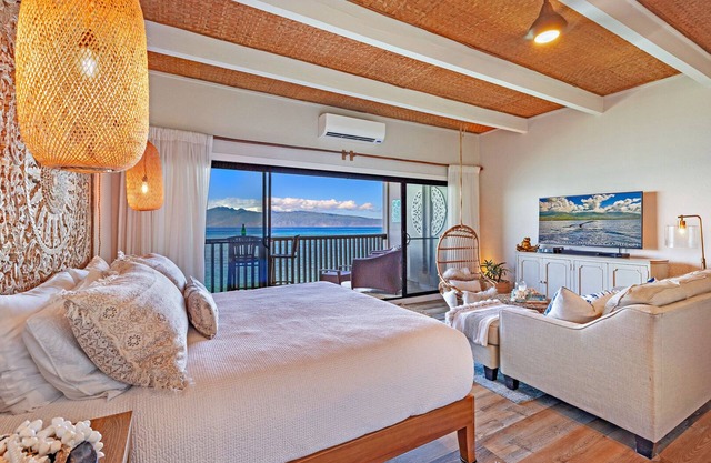 "HULAHIDEAWAY" ~ Studio romantique LG ONTOP DE L'OCEAN-Wifi-AC