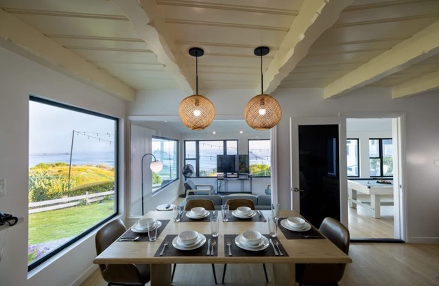 Oceanview Beach House with Family Game Room, Patio with Ocean Views & Fire Pit