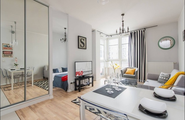 Un lit. Appartement KLOBUCKA