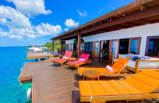 One-of-a-kind 4 br 8-10 overwater home!