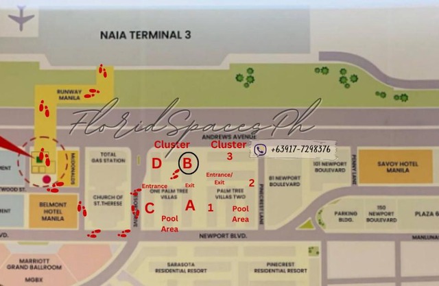 One Palm Tree Villas Condominium - Studio 9M with Balcony - Across Terminal 3 Airport
