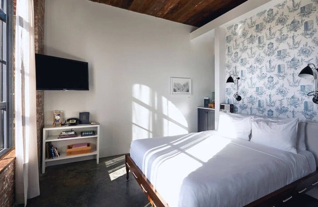 Wythe Hotel, Studio King, Edgy Industrial Chic, Stunning Skyline Views