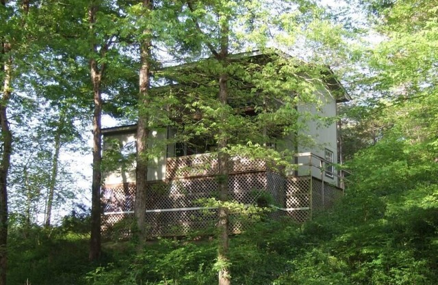 Romantique chalet Ouachita Rose avec un bain à remous dans les montagnes Ouachita, Arkansas