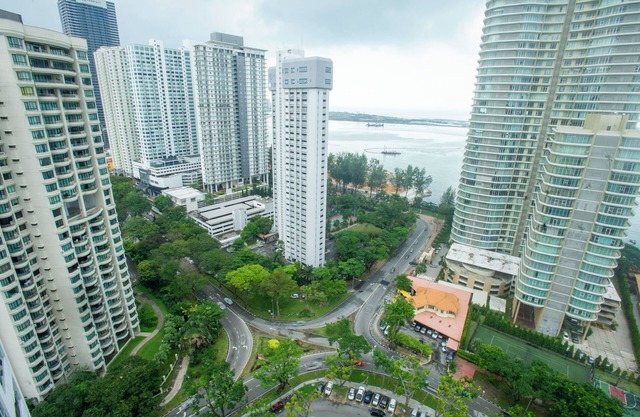 Our balcony is facing the amazing sea view of Penang.