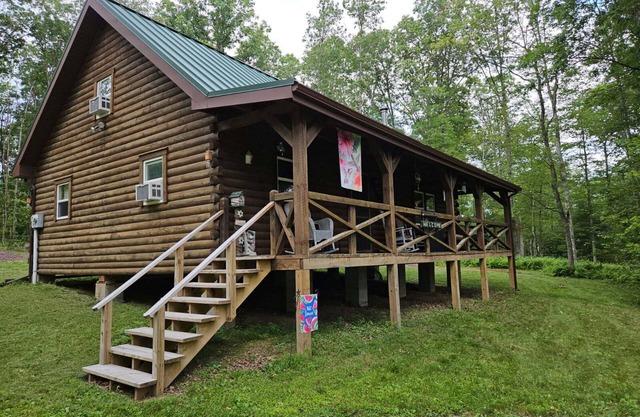 Peaceful cabin with AC in tranquil, private woodland