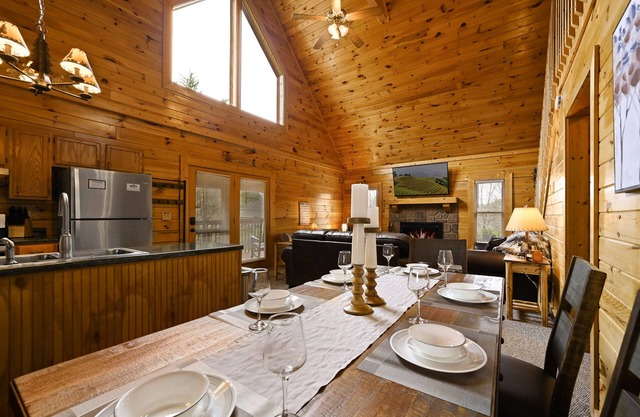 Cozy Log Cabin with Hot Tub, Game Room & EV Charger