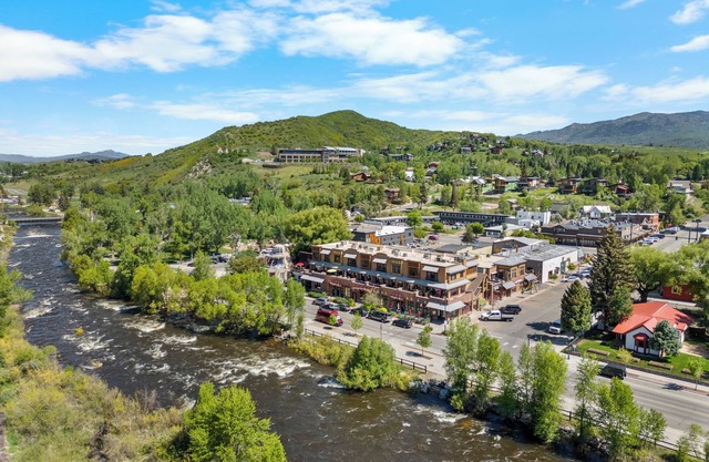 Centre-ville donnant sur la rivière et le parc, calme, luxueux, garage privé! Pêche!!