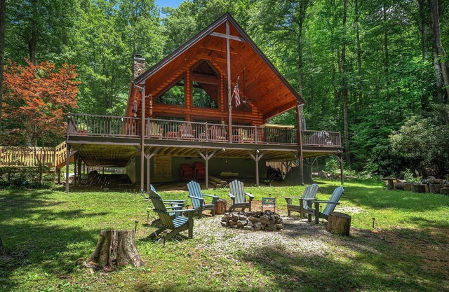 Pine Creek Cabin | Pet-Friendly Creekside Oasis with Hot Tub & Fire Pit!