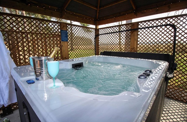 Classique-Lodge-Salle de bain et douche-Vue sur le bois