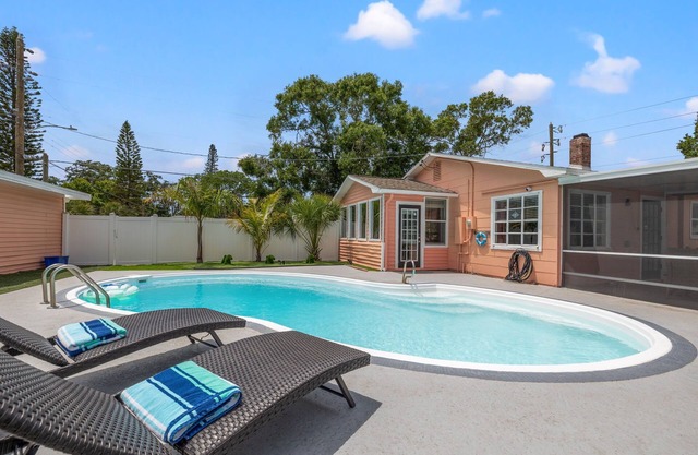 PINK Coastal Pet-Friendly Home with Private Pool