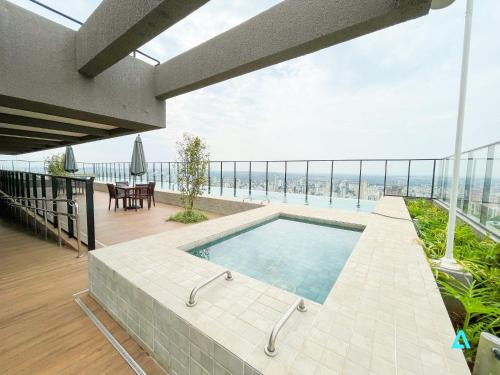 Piscina no Rooftop, Studio Luxo, 27º Andar