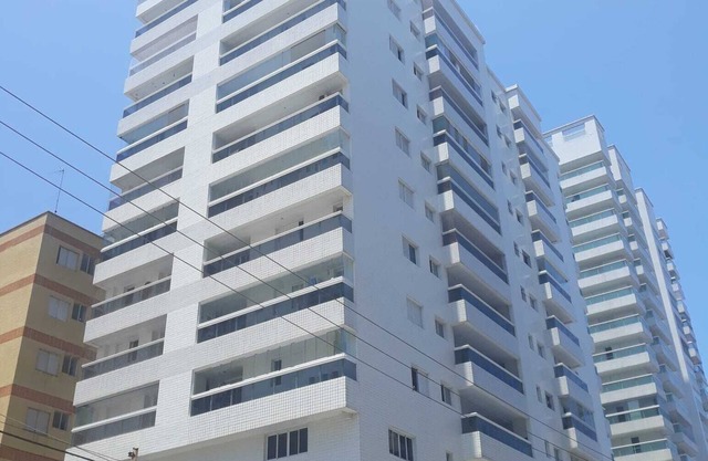 Praia Grande - Cidade Ocian Apê -Barbecue / 1 vacancy -70mt from the sea