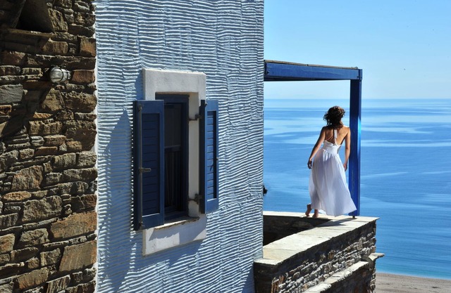 Villa présidentielle avec vue sur la mer à Andros