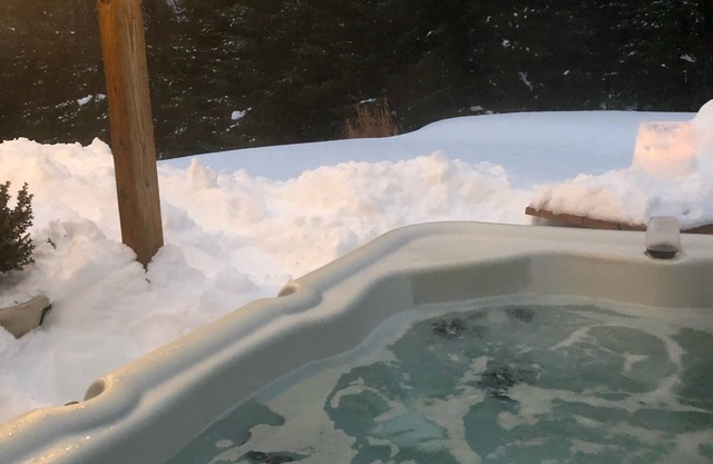 Private hot tub and pool