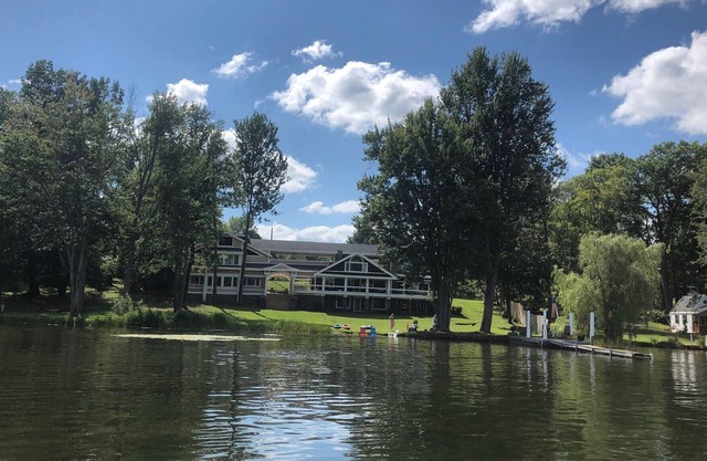 Private lakefront adirondack style home