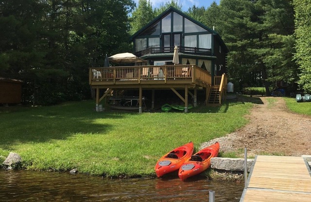 Beautiful Rustic Lake Front Cabin with Private dock on Long Pond.