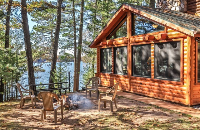 Private, log home on Little Saint Germain Lake in Wisconsin's Northwood!