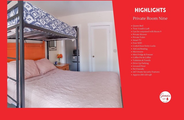 Sierra Inn & Restaurant Suite #9: Queen + Youth Twin Loft Bunk & Priv Bath