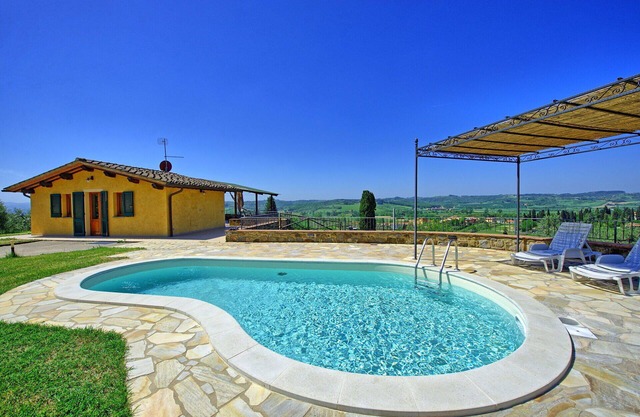 Maison de vacances privée avec piscine privée, climatisation, WIFI, TV, terrasse, vue panoramique