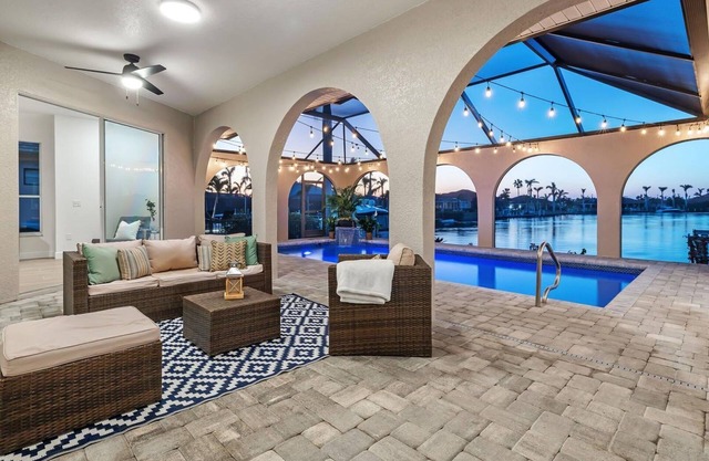 Punta Gorda Isles Vacation Home with Private Pool, Office, Canal w Dock