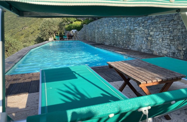 Relaxation with pool, mountains, sea & good food